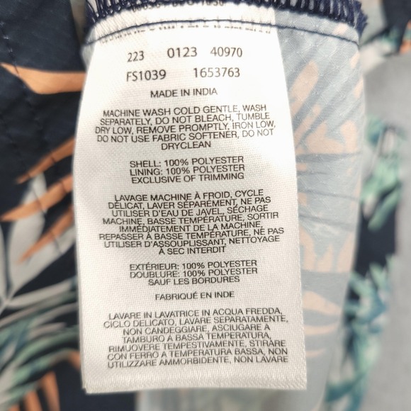 Columbia PFG Shirt Mens 5X Blue Tropical Palm Print Short Sleeve Fishing - Picture 5 of 12